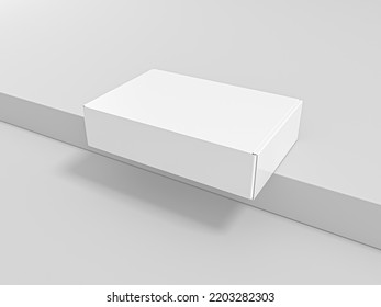 Rectangular cardboard box mockup. packaging delivery box mock-up for branding. 3d rendered illustration