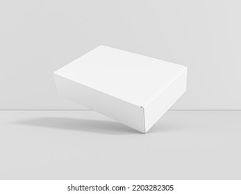 Rectangular cardboard box mockup. packaging delivery box mock-up for branding. 3d rendered illustration