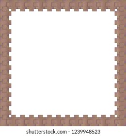 Rectangular frame of colorful abstract pattern with a empty space inside 