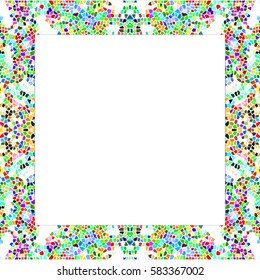 Rectangular Frame Stained Glass Colorful Pattern Stock Illustration ...