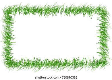 Rectangular Grassy Frame Textured Natural Grass Stock Illustration ...