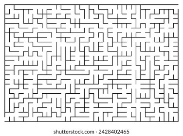 Rectangular maze 37x25 with Prims algorithm, black lines on white background