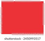 Rectangular Red Splatter Background Color. Red Brush Stroke Isolated on White Background Royalty-free stock photo