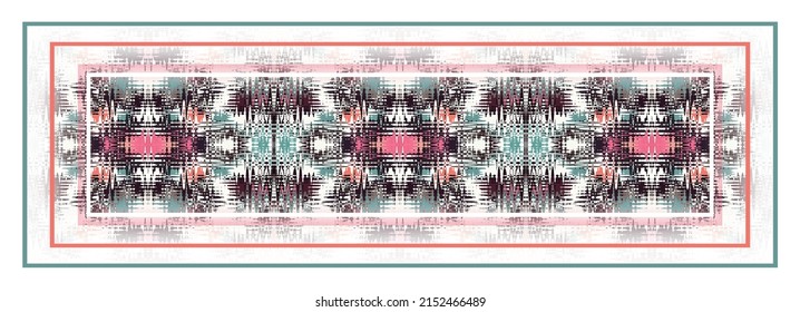 Rectangular Scarf Random Colors Stained Brush Stock Illustration ...