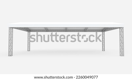 Rectangular Tent 12x6 Meters. Isolated on White Background. 3D Render