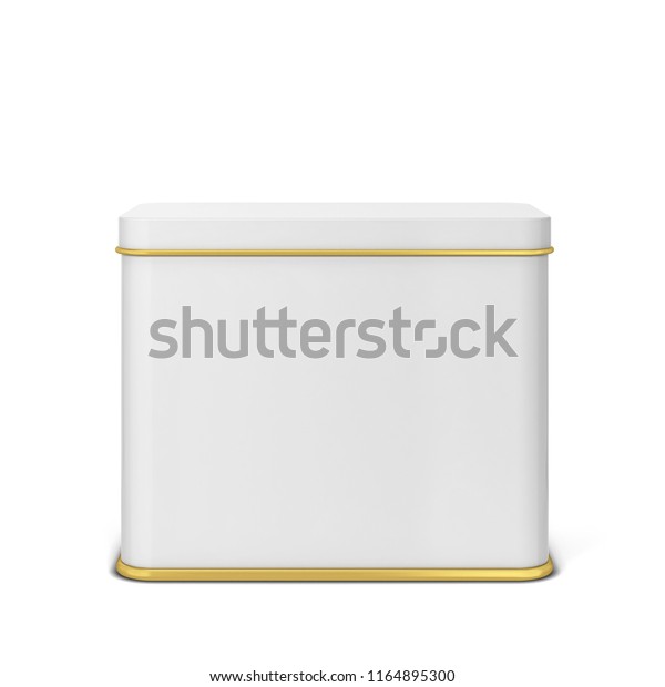 Rectangular Tin Can Tea Coffee 3d Stock Illustration 1164895300