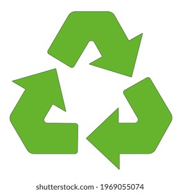 Recycle. Logo. Icon. Green Recycle Logo. Square Design.