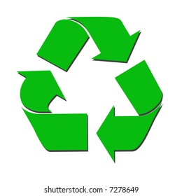 Recycle Sign Green Color Stock Illustration 7278649 | Shutterstock