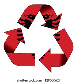 Recycle Symbol Flag Of Albania