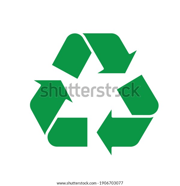 Recycle symbol green
triangle arrows.
Raster