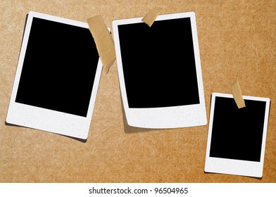 recycled paper craft stick on white background , photo card. - Shutterstock ID 96504965