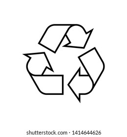 Recycling Symbol Outline Icon Clipart Image Stock Illustration ...