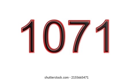 Red 1071 Number 3d Effect White Stock Illustration 2155665471 ...