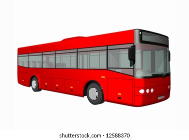 Vector Tourist Bus Side View Template Stock Vector (Royalty Free ...