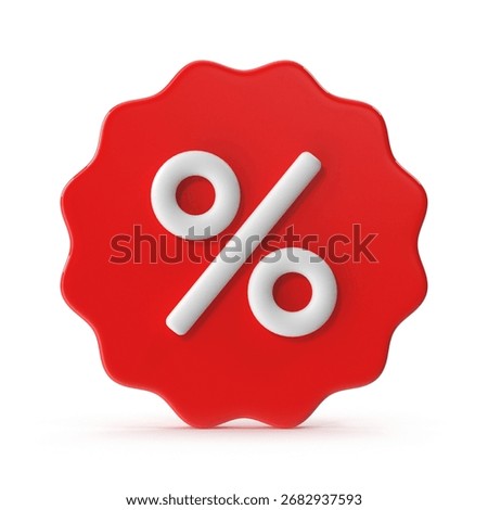 Red 3d discount badge render
