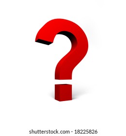 Red Question Mark Isolated On White Stock Illustration 1600860565