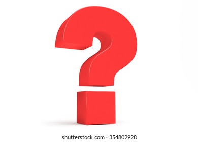 Red 3d Question Mark Isolated On Stock Illustration 354802928 ...