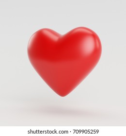 Red 3D Render Heart Illustration