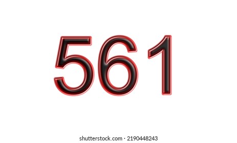 Red 561 Number 3d Effect White Stock Illustration 2190448243 | Shutterstock