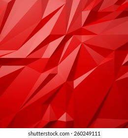 Red Abstract Background Low Poly