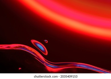 Red abstract background and neon led light