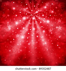 Red Abstract Background With Stars