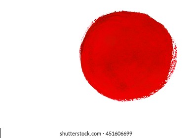 Red Abstract Circle Stroke.