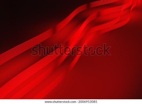 Red abstract with curved lines. Abstract geometry.\
Abstraction with lines for background. Three-dimensional lines\
divide the background diagonally. Red and black pattern with place\
for text. 3d image.