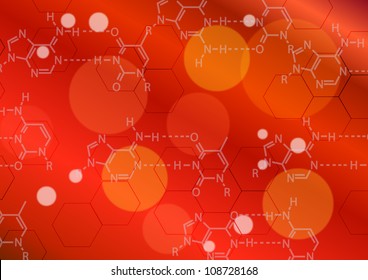 Red Abstract DNA Background