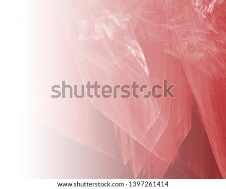 Red abstract fractal background. Faded page side.