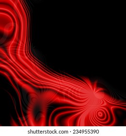 Red abstract lines texture on black backgrouns