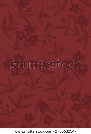 Red Alamanda Flower Pattern Rapport