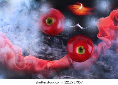 Red apple abstract