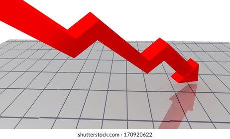 3d Red Arrow Stock Illustration 45488866