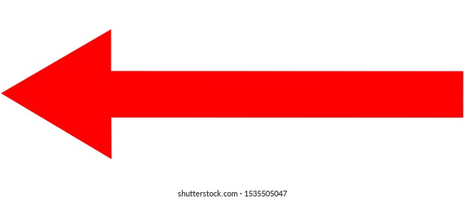 Red Arrow Isolated On White Background