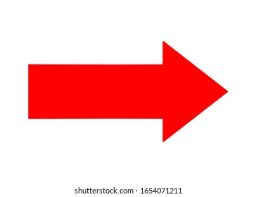 red arrow right icon on white background