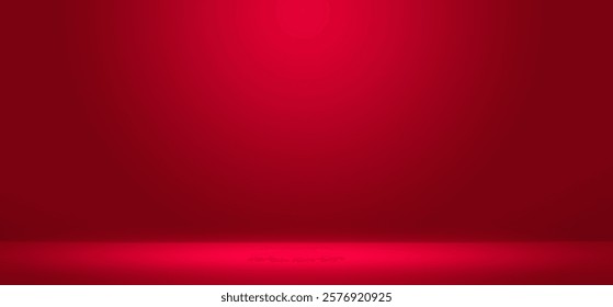 Red background, abstract wall studio room, can be used to present your product, wallpaper, website, backdrop illustration