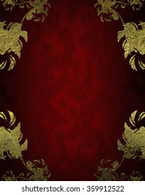 Red Background Gold Frame Element Design Stock Illustration 359912522 ...