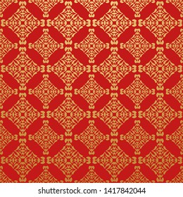 Red Background Pattern Vintage Wallpaper Stock Illustration 1417842044 ...