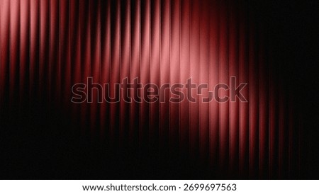 Red background with repeating vertical ribbed lines. red glass effect for modern designs, technology backgrounds or modern advertising projects.