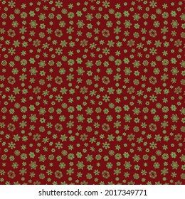 Red Background Snowflake Christmas Decoration Grinch Green