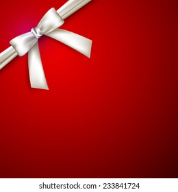 Red Background White Bow Stock Illustration 233841724 | Shutterstock