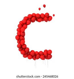 Red Balloon Letter C