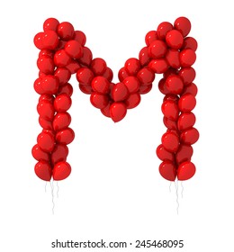 Red Balloon Letter M