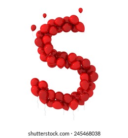 Red Balloon Letter S