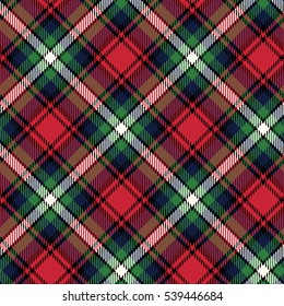 Red Bias Christmas Tartan 