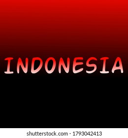 Red Black Background Words Indonesia Front Stock Illustration ...