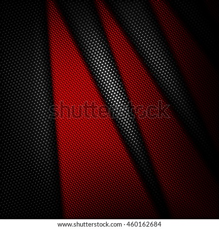 Red Black Carbon Fiber Background 3 D Stock Illustration Royalty