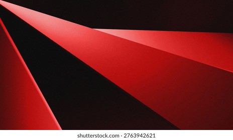 Red and black colors with triangular shapes give a 3D impression, for designs and others