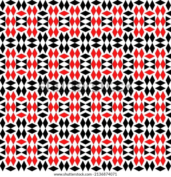 Red Black Diamond Shapes On White Stock Illustration 2136874071 ...